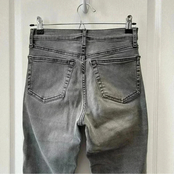 Topshop Jamie High  Rise Skinny Jeans Jagged Hem Cropped Ankle Grey Size 26 - Picture 8 of 15